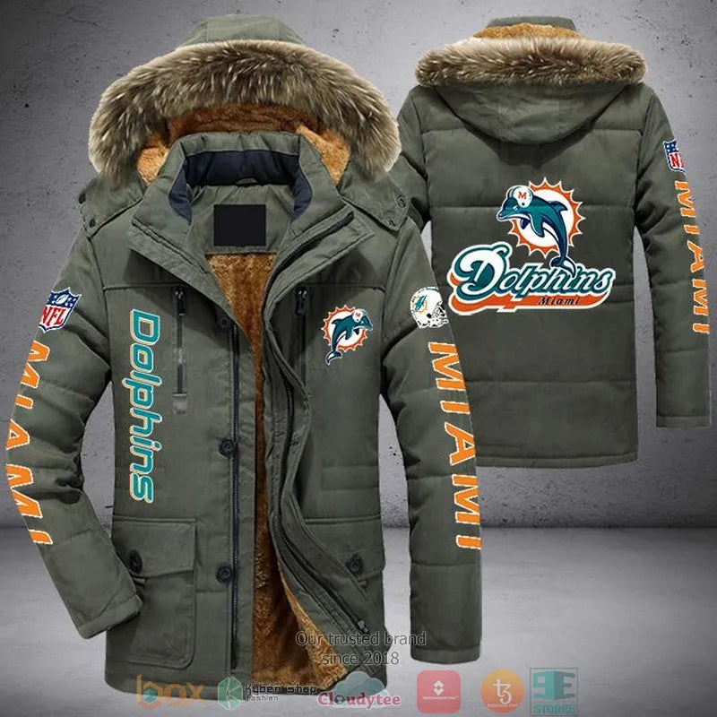 Miami Dolphins Winter Parka Jacket HT14