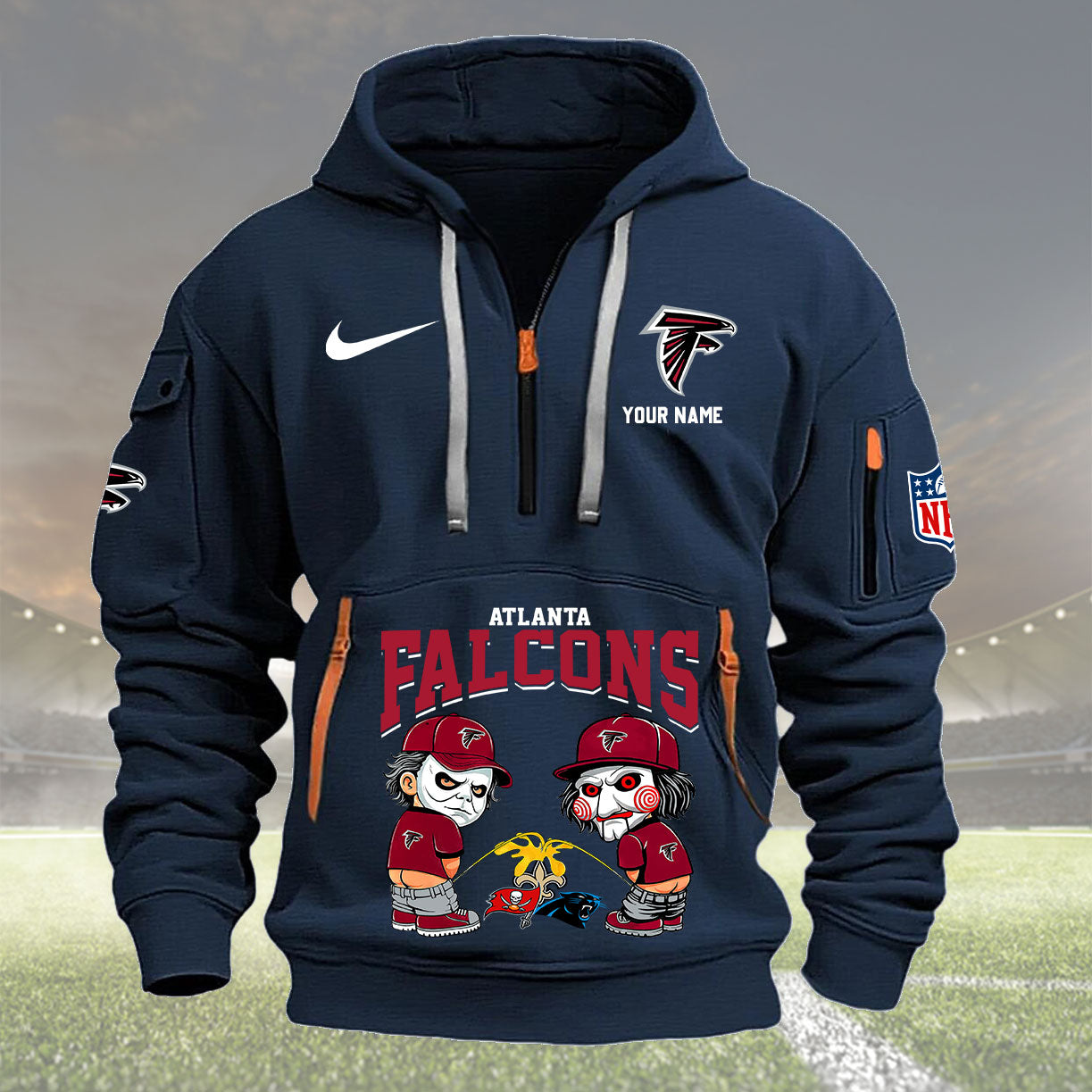 Atlanta Falcons Personalized Quarter Zip Hoodie New Collection AZBTQZH000279