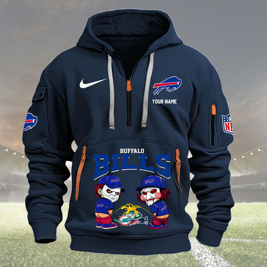 Buffalo Bills Personalized Quarter Zip Hoodie New Collection AZBTQZH000277