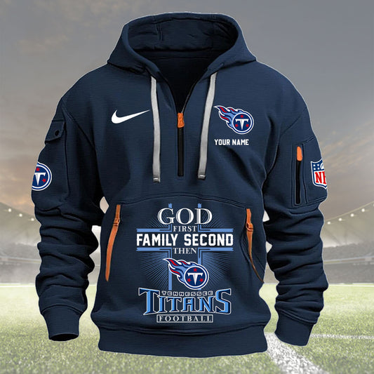 Tennessee Titans Personalized Quarter Zip Hoodie New Collection AZBTQZH000271