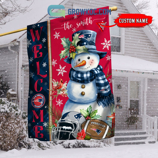 New England Patriots Christmas Personalized Flag BGFLAG541