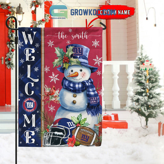 New York Giants Christmas Personalized Flag BGFLAG543