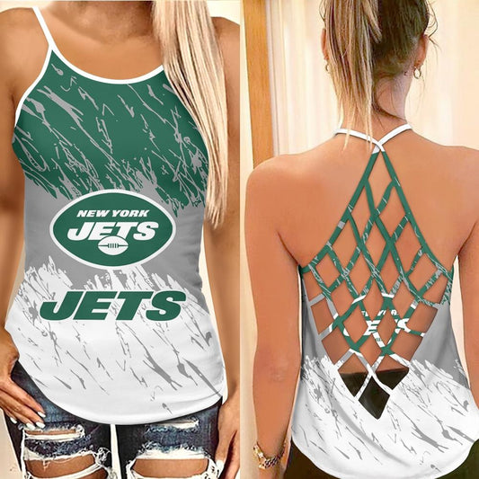 New York Jets Criss Cross Tank Top BGCCTANK162