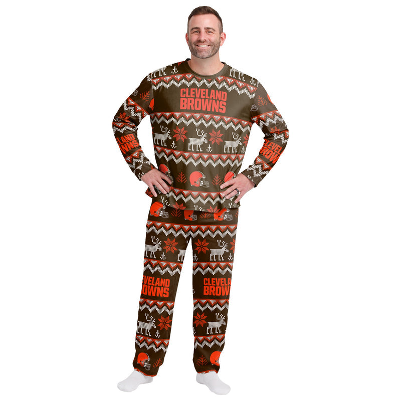 Cleveland Browns Family Holiday Pajamas AZCPYZAM072