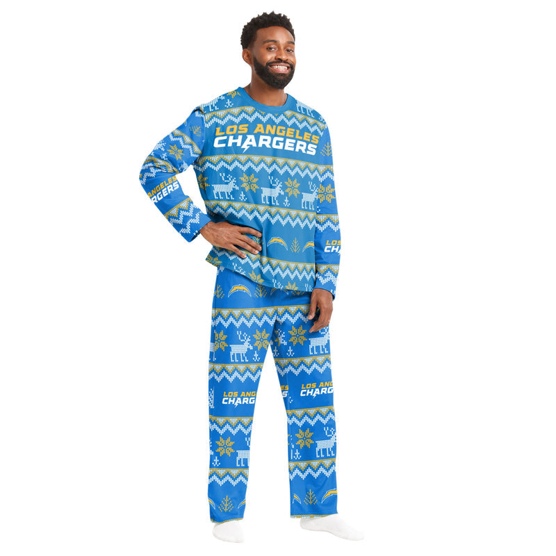 Los Angeles Chargers Family Holiday Pajamas AZCPYZAM082