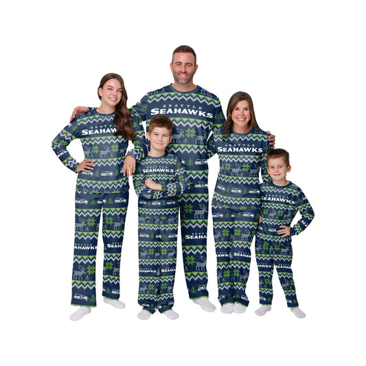 Seattle Seahawks Family Holiday Pajamas AZCPYZAM093
