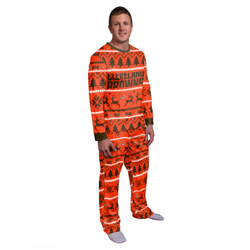 Cleveland Browns Family Holiday Pajamas AZCPYZAM040