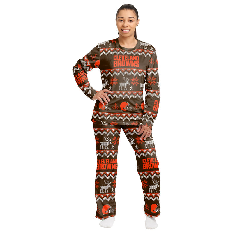 Cleveland Browns Family Holiday Pajamas AZCPYZAM072