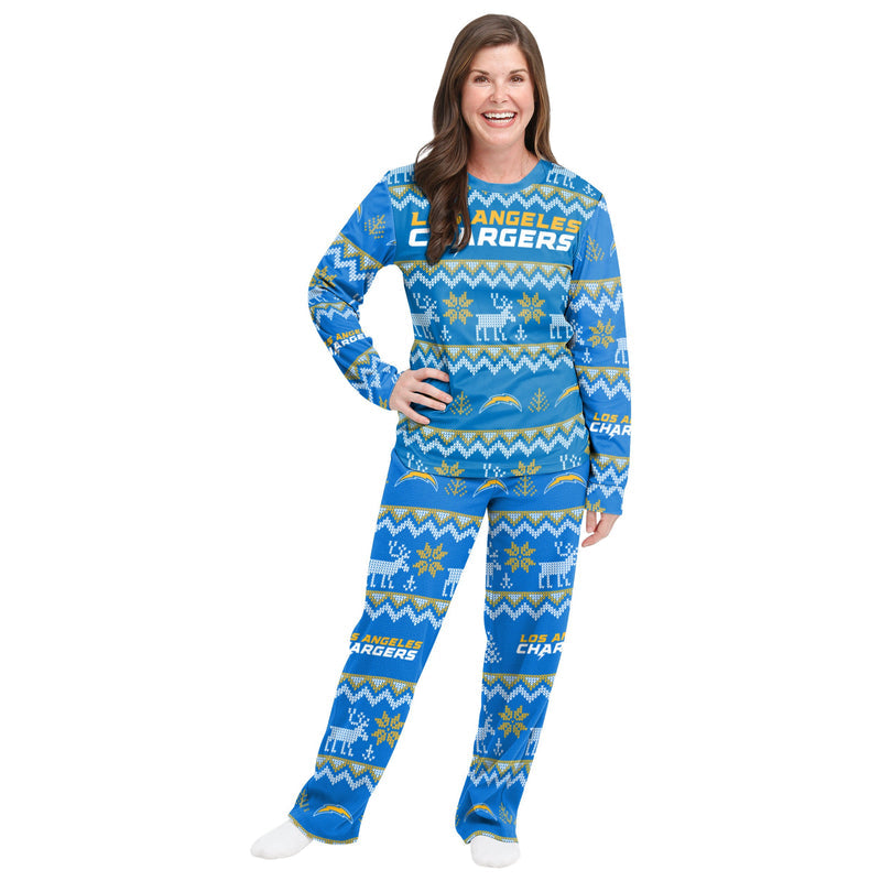 Los Angeles Chargers Family Holiday Pajamas AZCPYZAM082