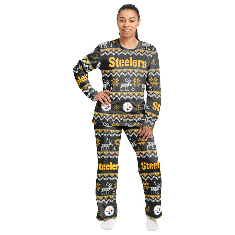 Pittsburgh Steelers Family Holiday Pajamas AZCPYZAM091