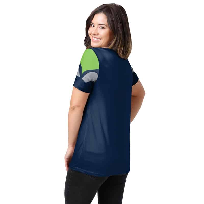 Seattle Seahawks Personalized V-neck Women T-shirt BG734