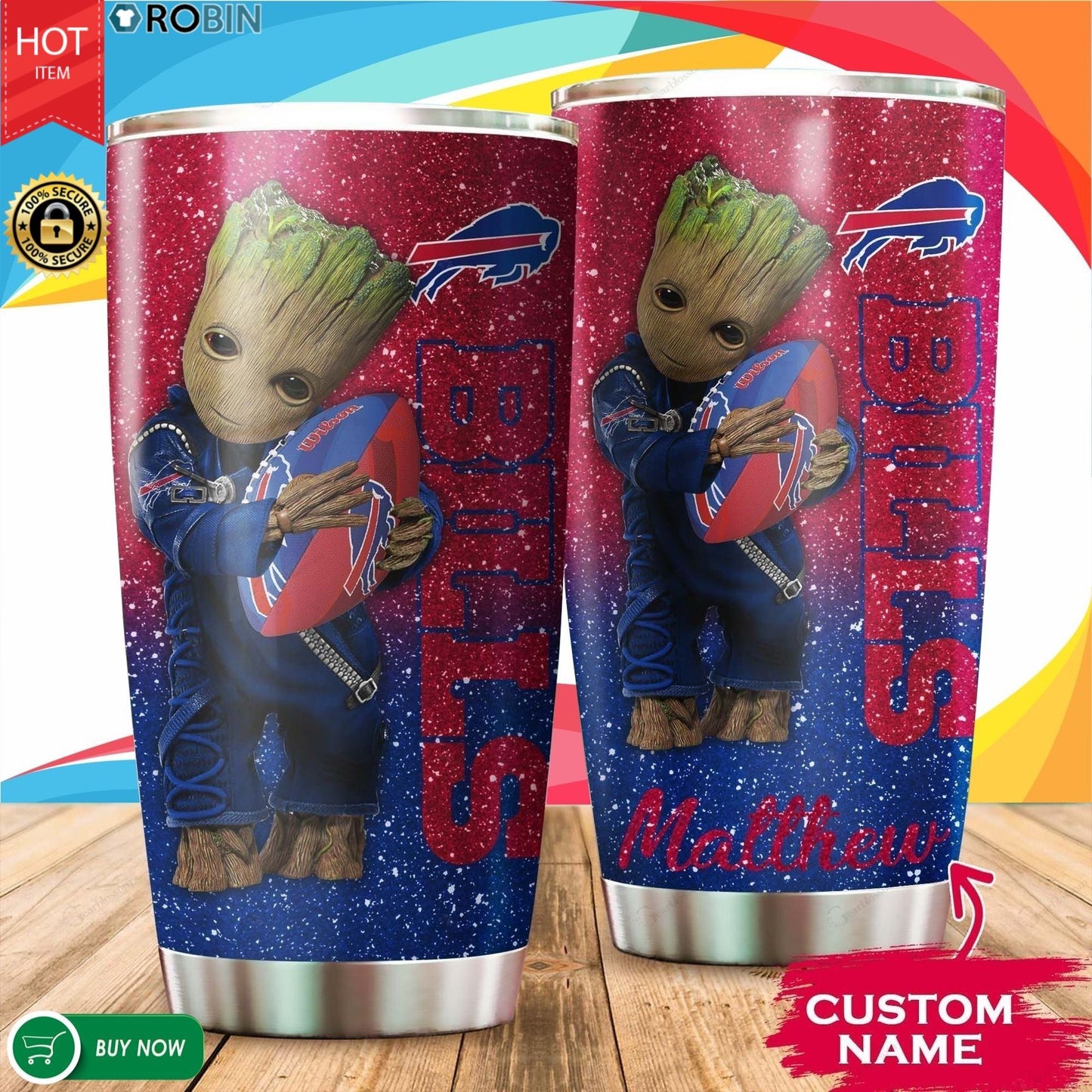 Buffalo Bills Personalized Tumbler BG498