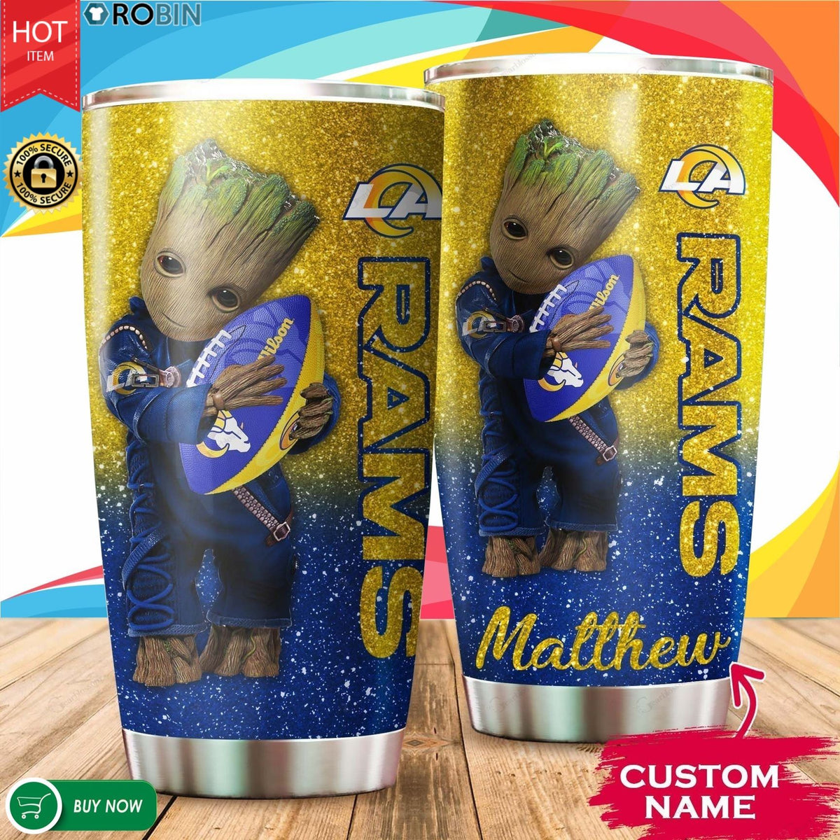 Los Angeles Rams Personalized Tumbler BG511