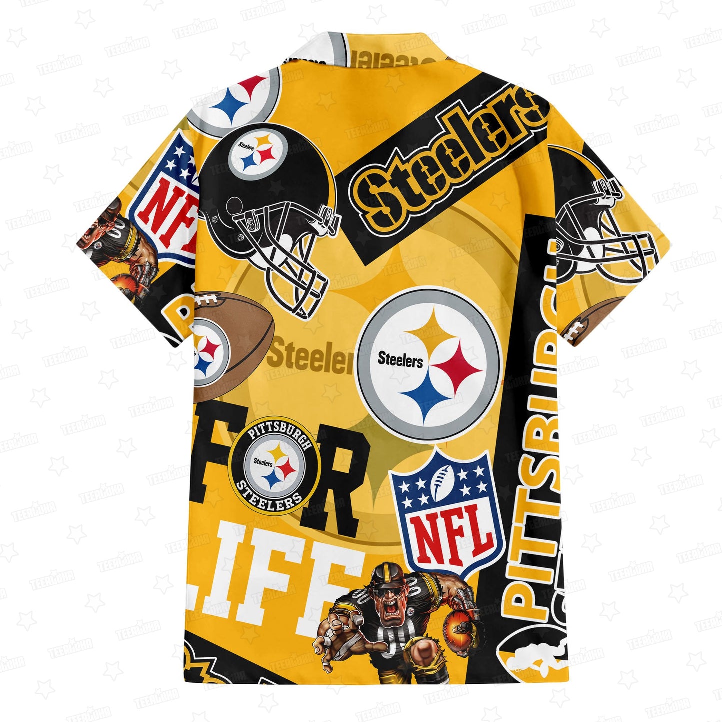 Pittsburgh Steelers Custom Limited Edition For Life Hawaiian Shirt and Shorts AZHAHWSS000247