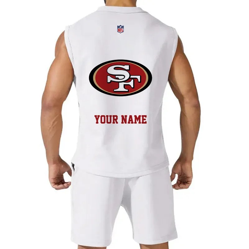 San Francisco 49ers Combo Men Jersey Tank Top and Shorts AZICOTATTMS00020