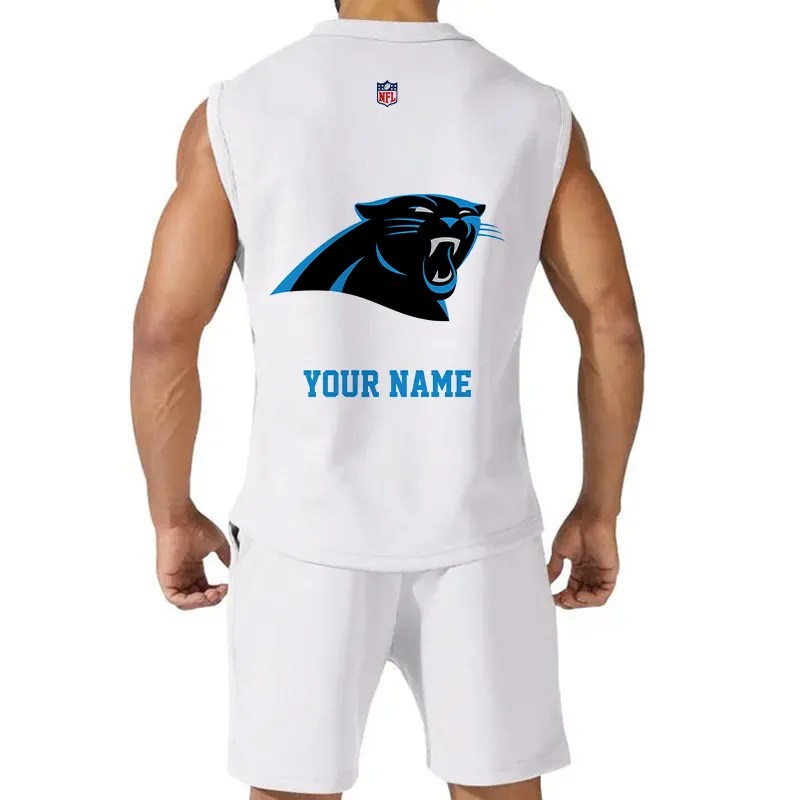 Carolina Panthers Combo Men Jersey Tank Top and Shorts AZICOTATTMS00031