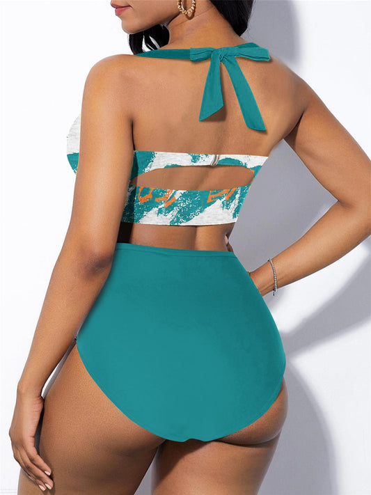 Miami Dolphins Sexy Print Bikini Swimsuit 112