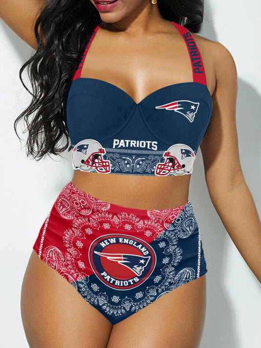 New England Patriots Sexy Print Bikini Swimsuit 153
