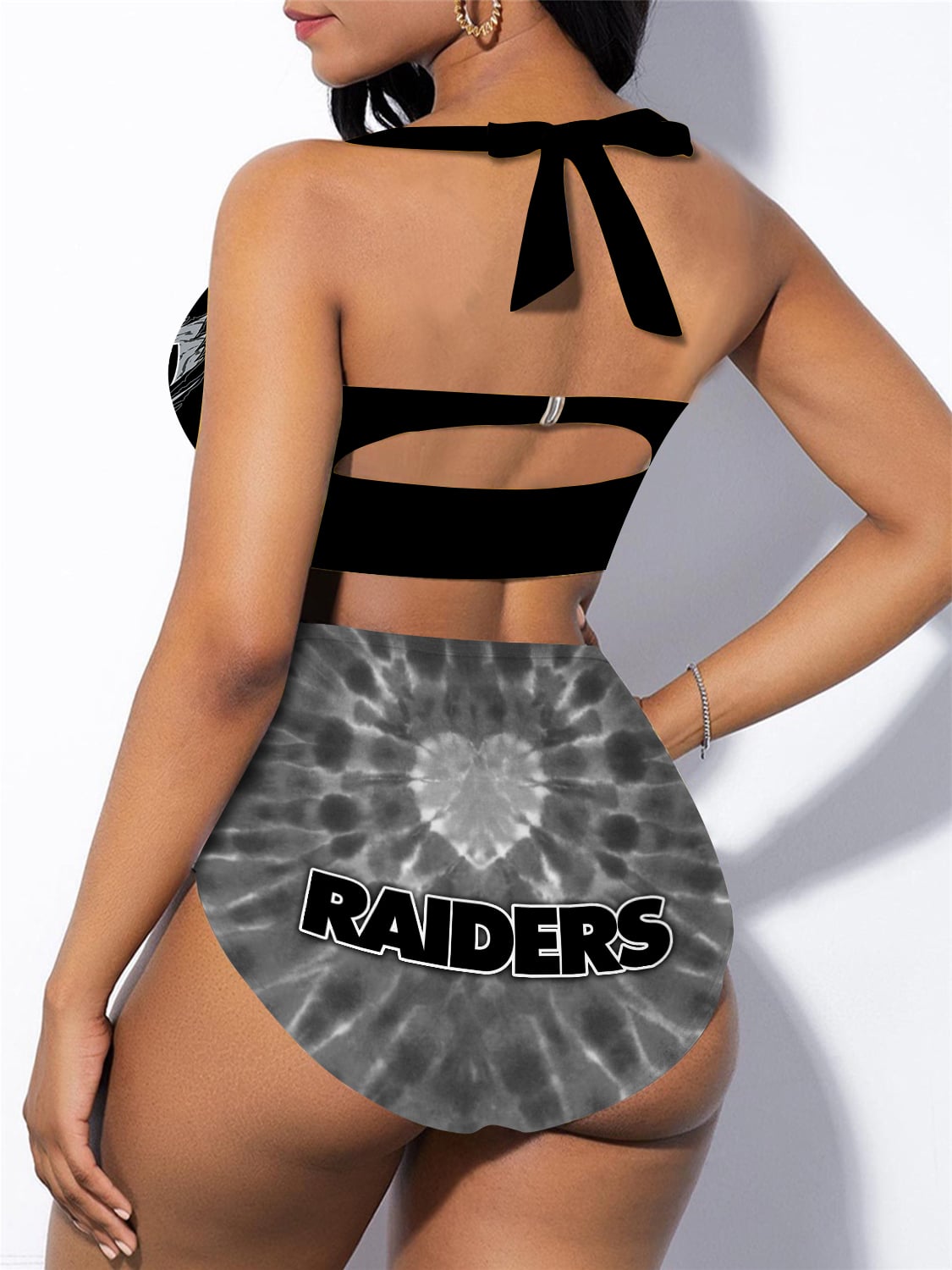 Las Vegas Raiders Sexy Print Bikini Swimsuit 170