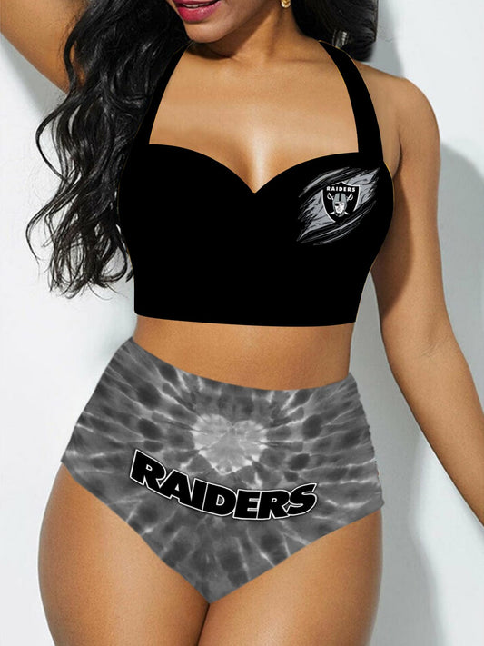 Las Vegas Raiders Sexy Print Bikini Swimsuit 170