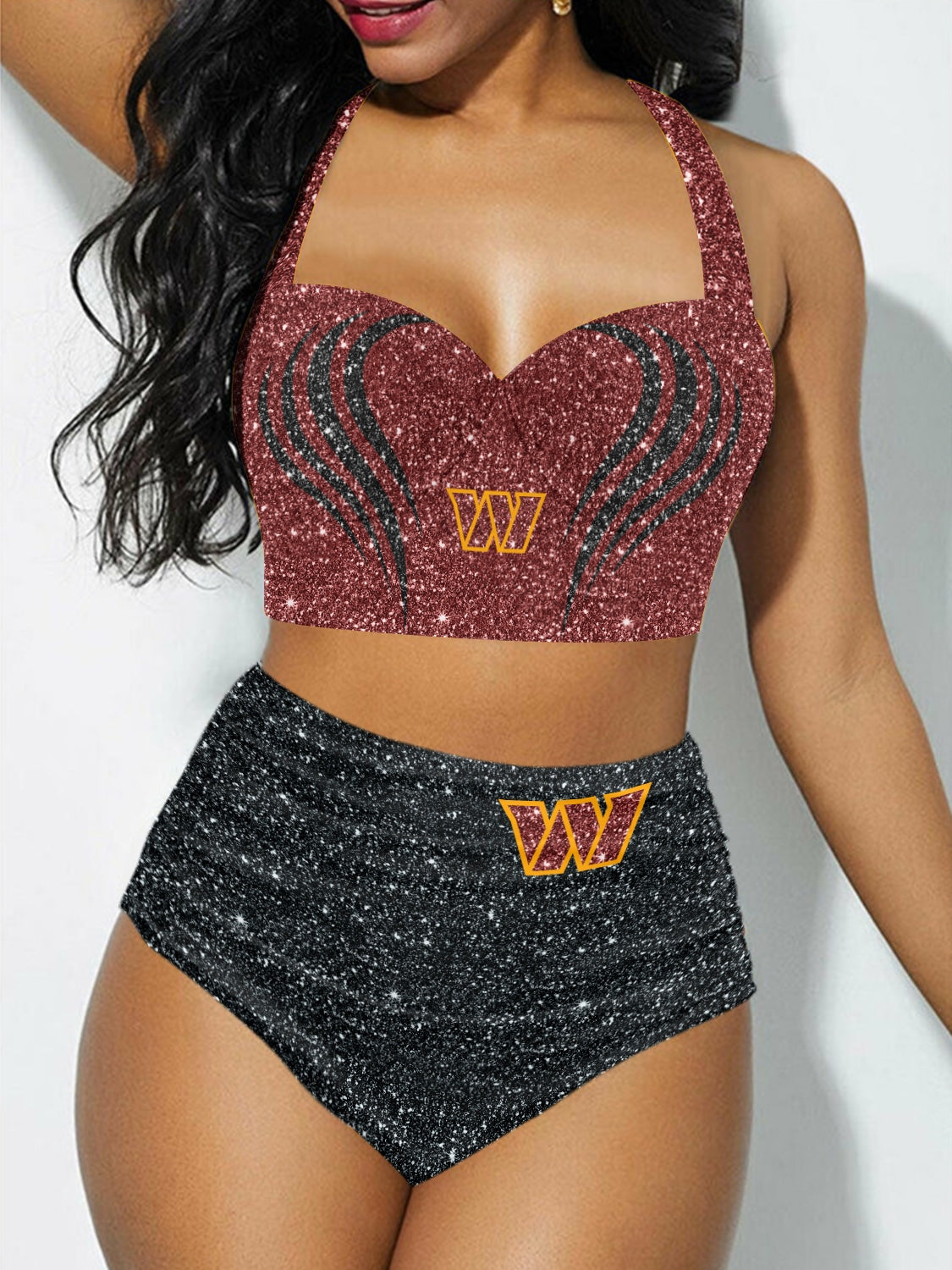 Washington Commanders Sexy Print Bikini Swimsuit 182