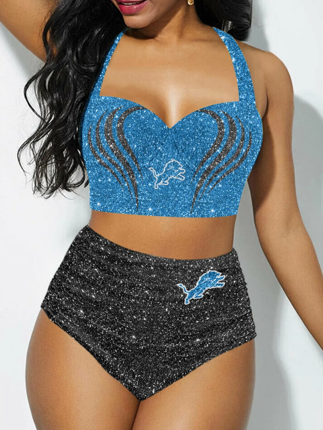 Detroit Lions Sexy Print Bikini Swimsuit 193
