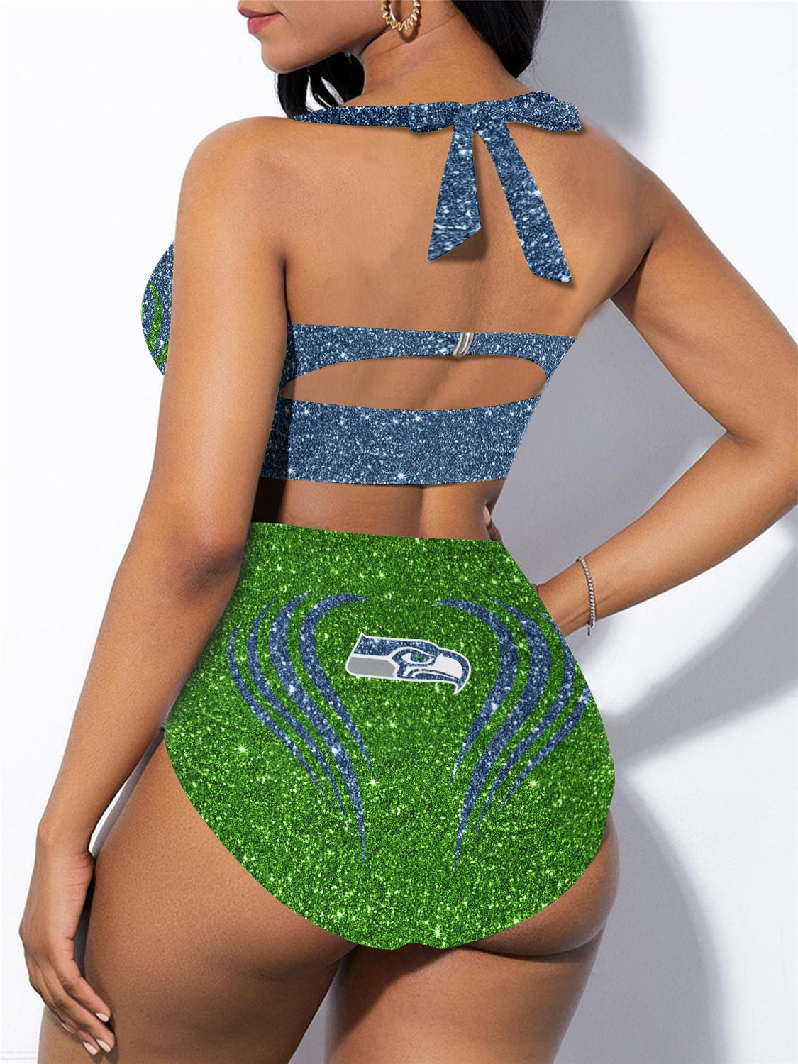 Seattle Seahawks Sexy Print Bikini Swimsuit 195