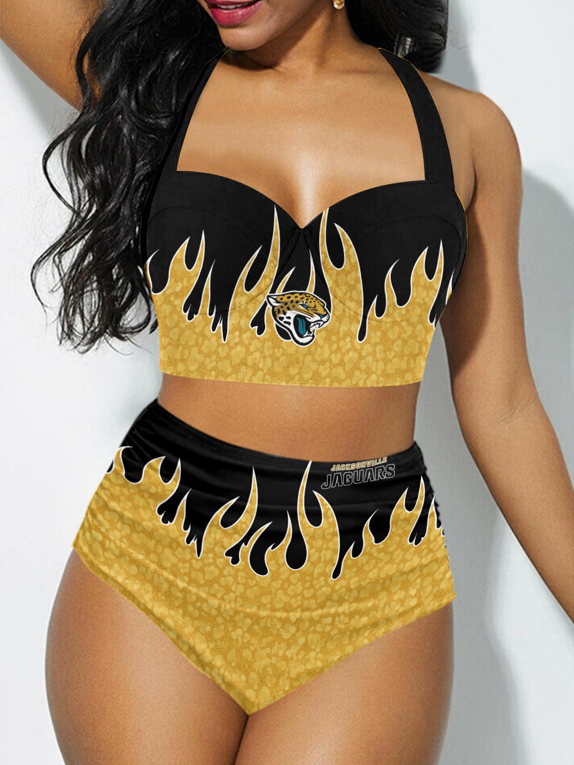 Jacksonville Jaguars Sexy Print Bikini Swimsuit 204