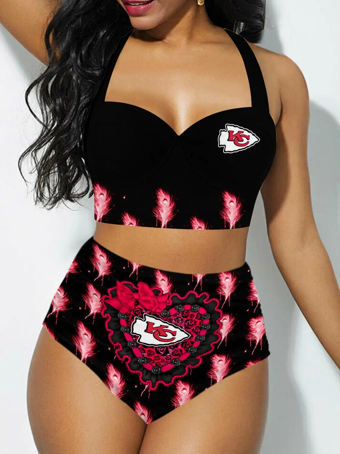 Kansas City Chiefs Sexy Print Bikini Swimsuit 217