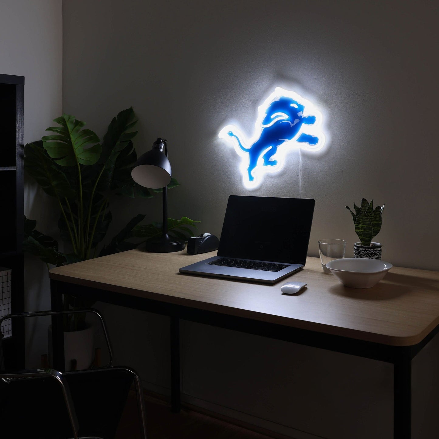 Detroit Lions LED Neon Light Up Team Logo Sign