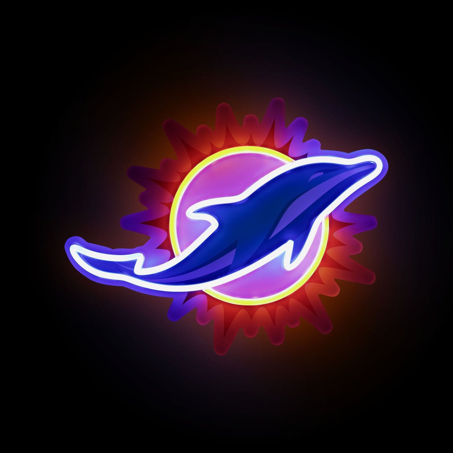 Miami Dolphins LED Neon Light Up Team Logo Sign