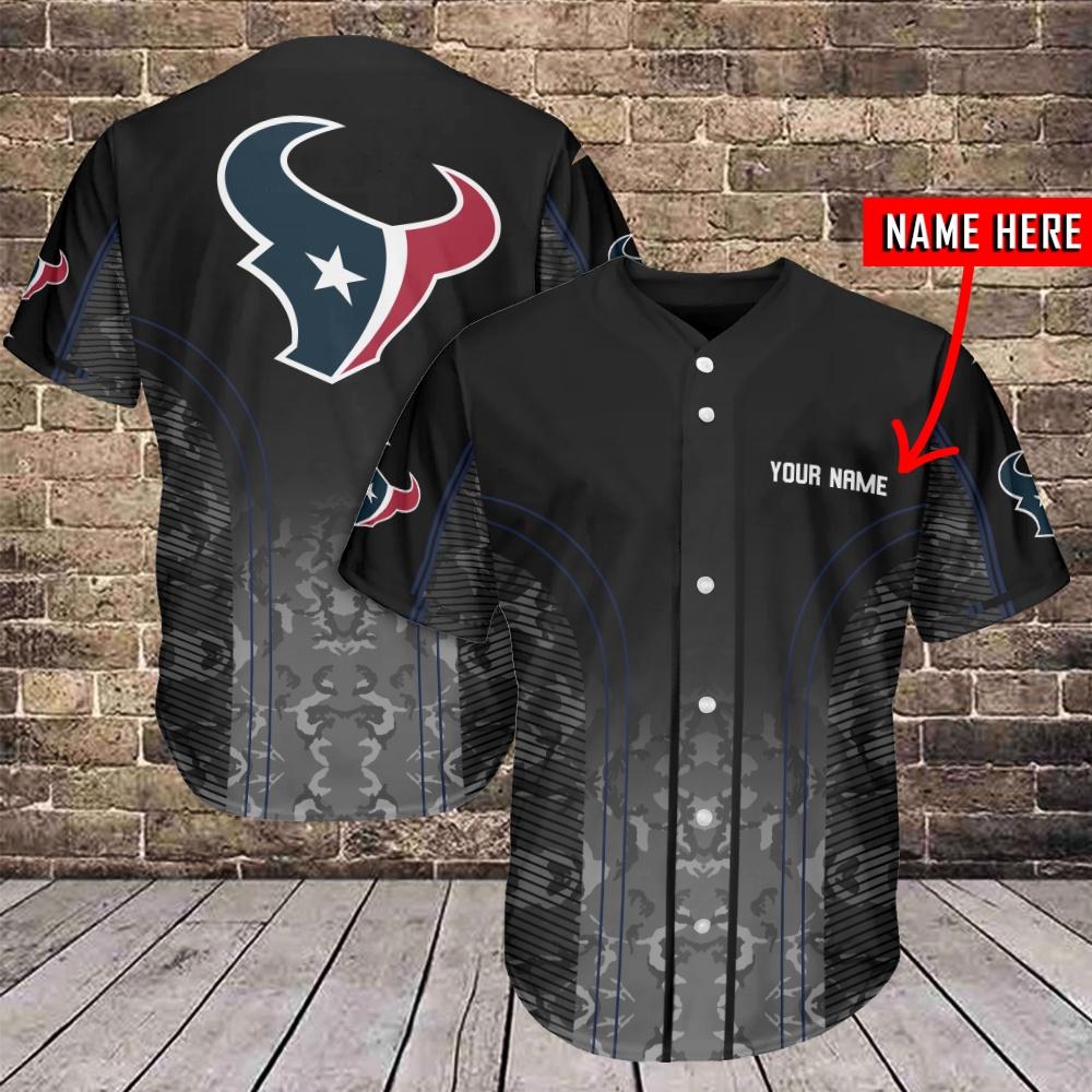 Houston Texans Personalized Baseball Jersey AZCBJS343