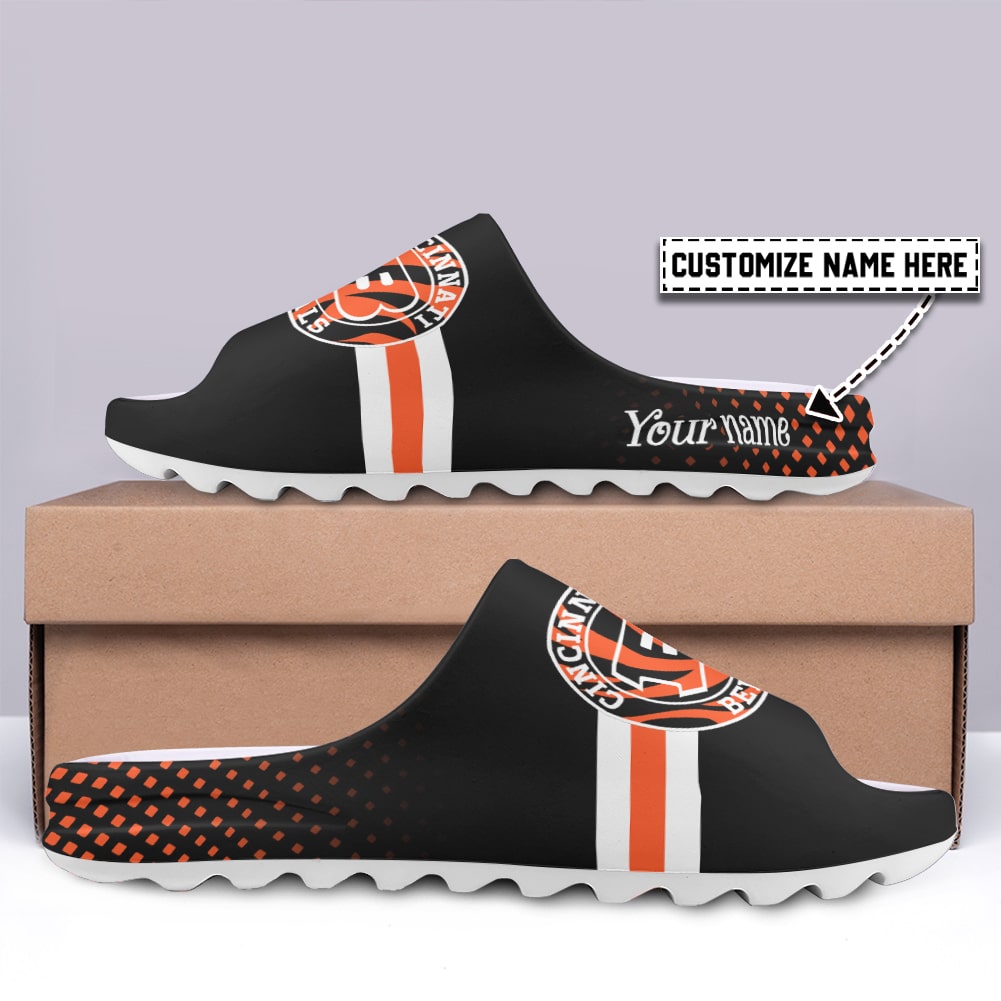 Cincinnati Bengals Personalized Yeezy Slippers Shoes SPT008
