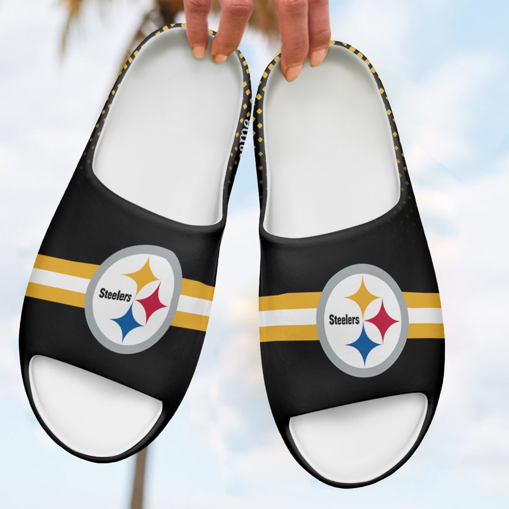 Pittsburgh Steelers Personalized Yeezy Slippers Shoes SPT011