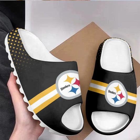 Pittsburgh Steelers Personalized Yeezy Slippers Shoes SPT011