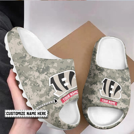 Cincinnati Bengals Personalized Yeezy Slippers Shoes SPT012