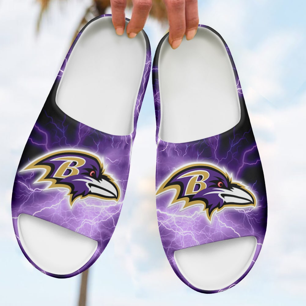 Baltimore Ravens Yeezy Slippers Shoes SPT023