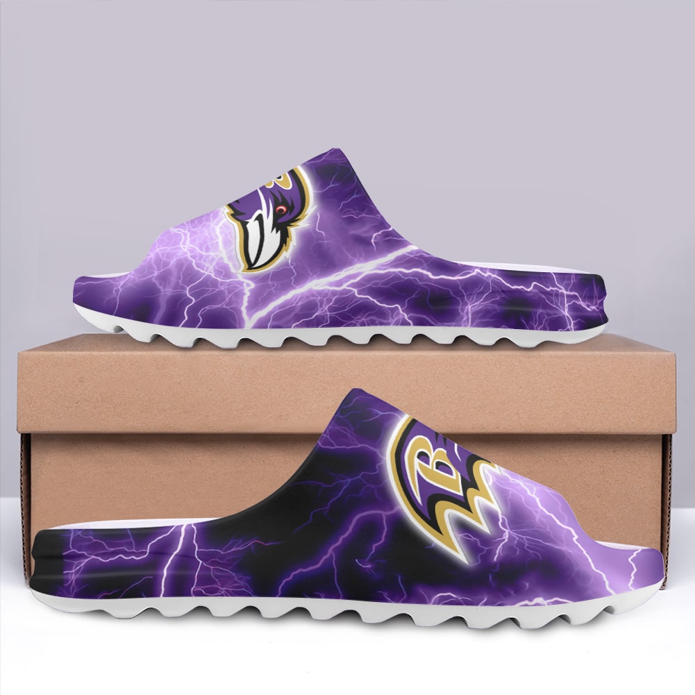 Baltimore Ravens Yeezy Slippers Shoes SPT023