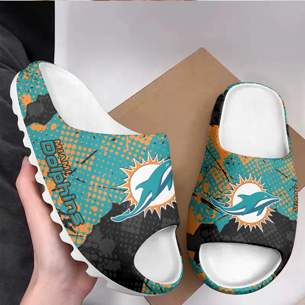 Miami Dolphins Yeezy Slippers Shoes SPT025