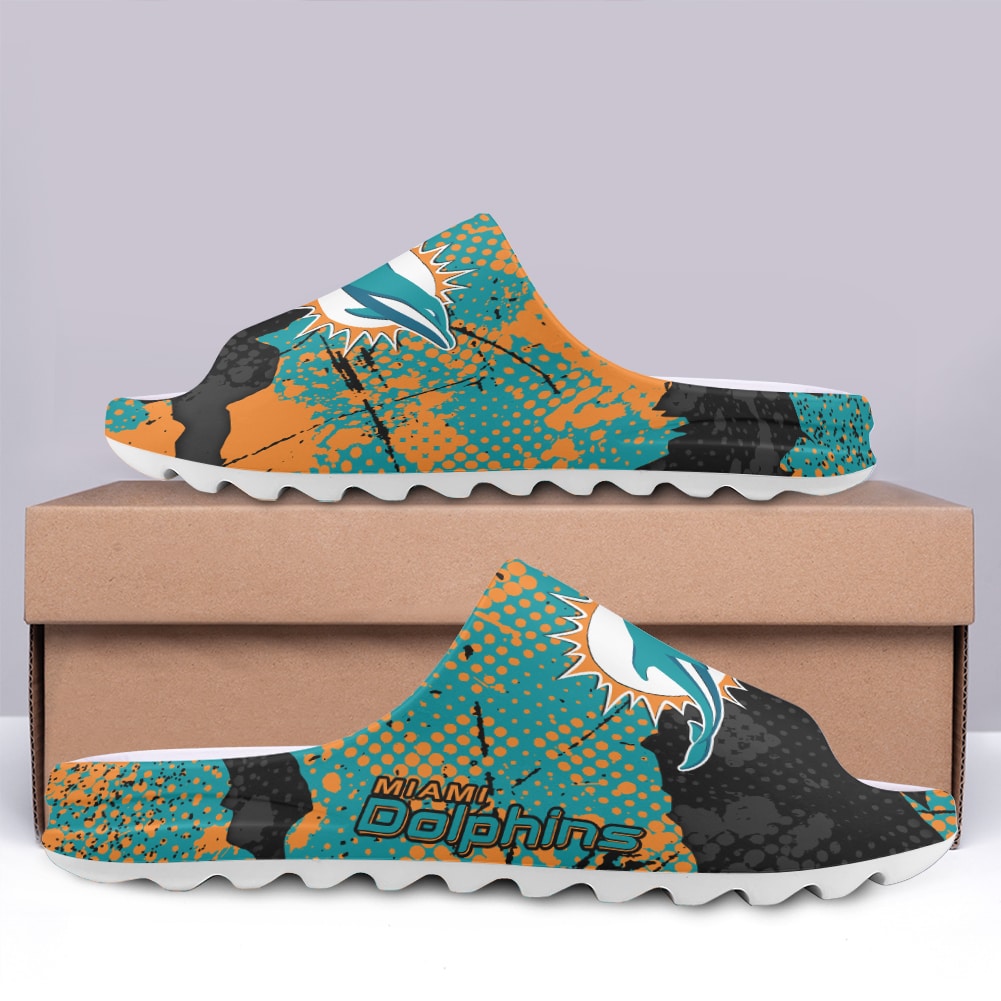 Miami Dolphins Yeezy Slippers Shoes SPT025