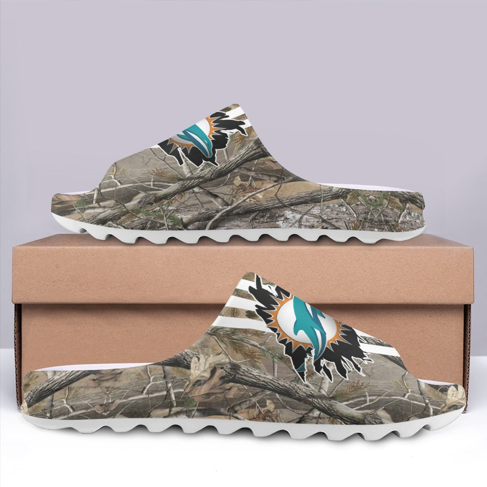 Miami Dolphins Yeezy Slippers Shoes SPT045