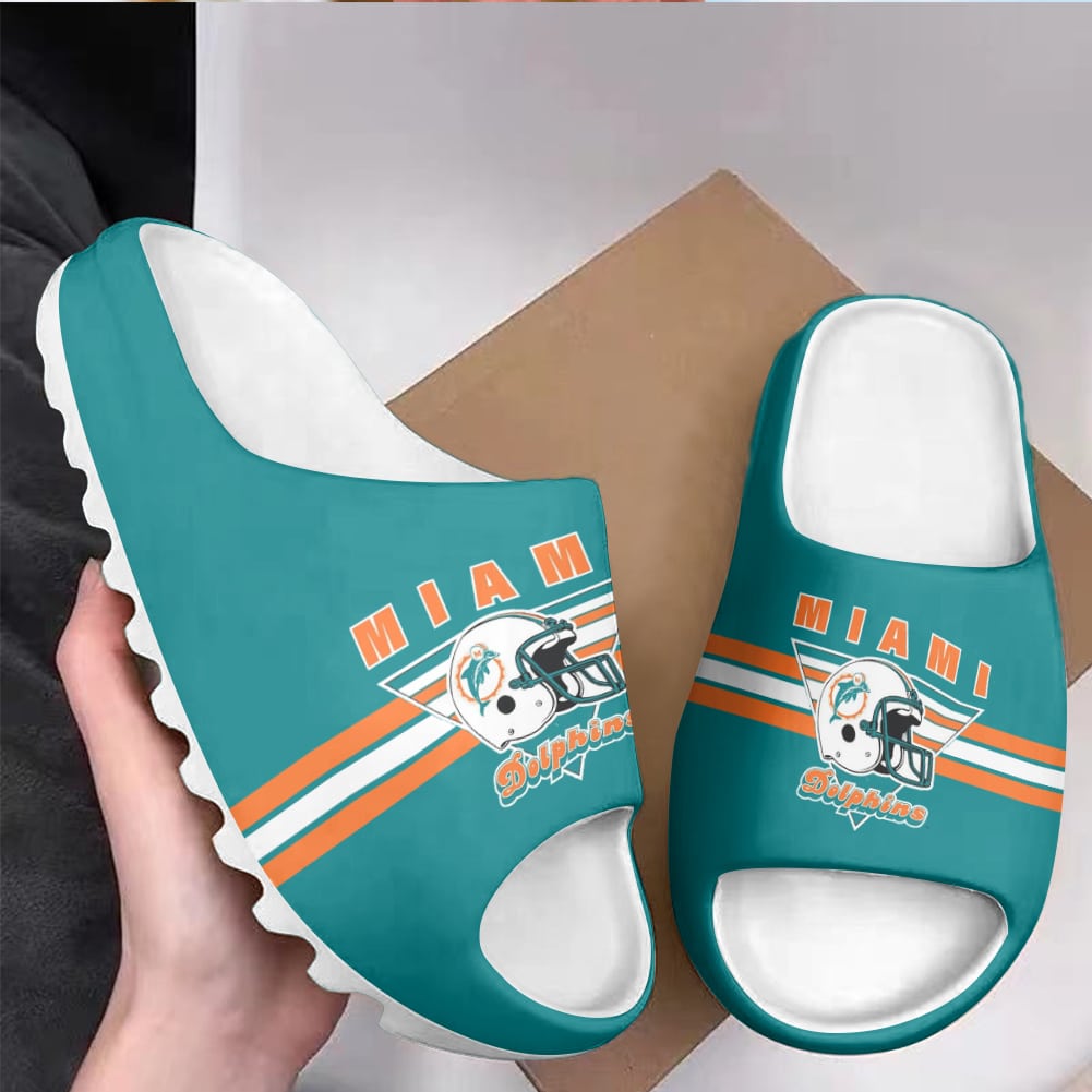 Miami Dolphins Yeezy Slippers Shoes SPT054