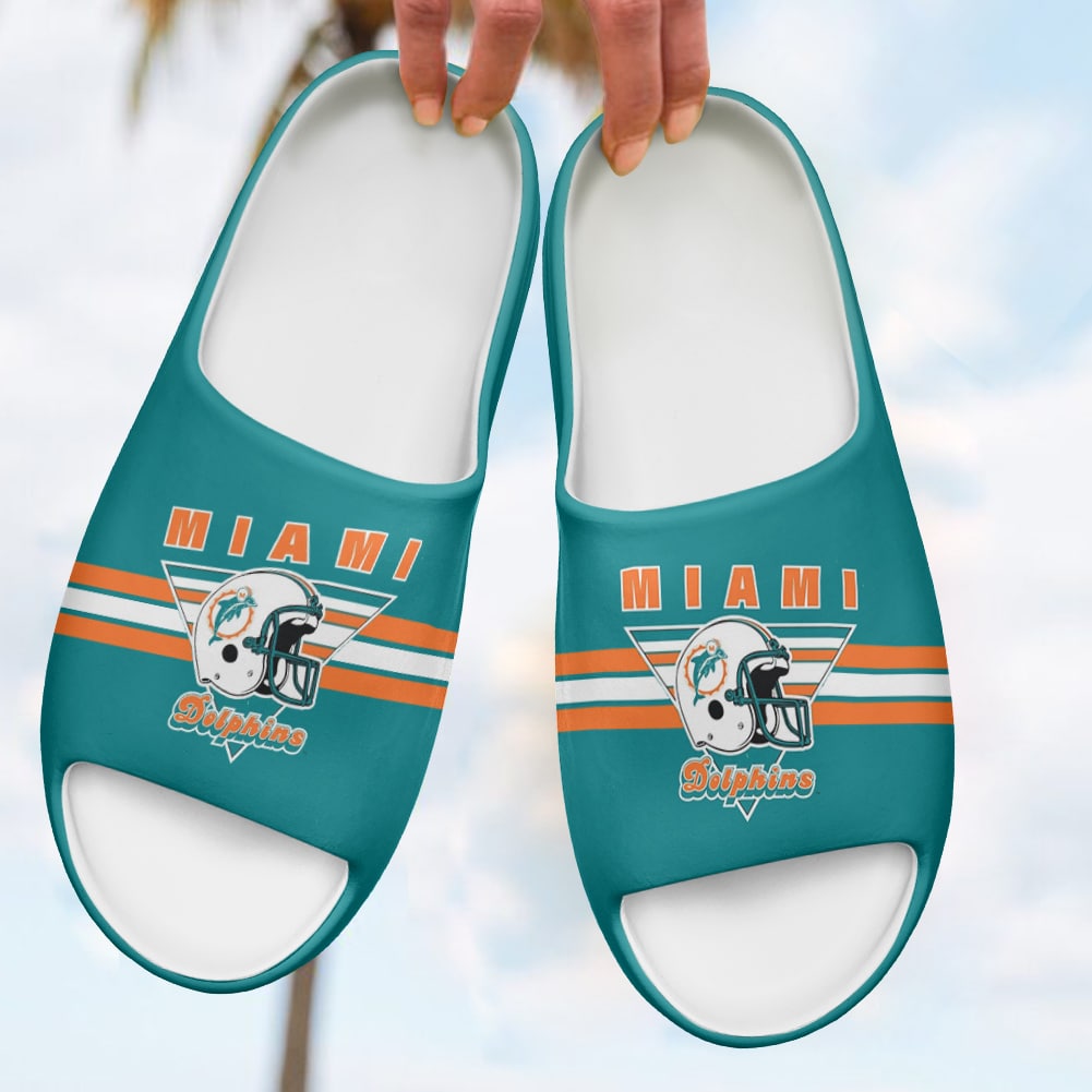 Miami Dolphins Yeezy Slippers Shoes SPT054