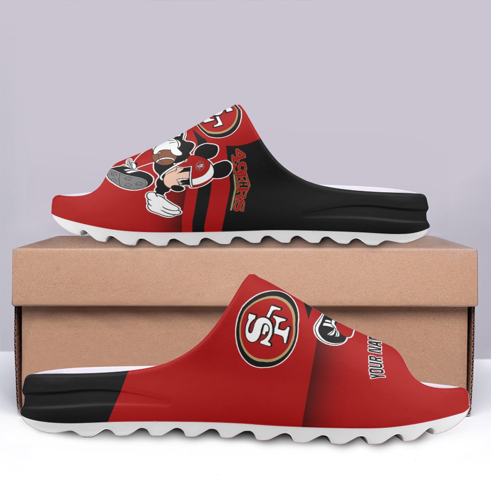 San Francisco 49ers Personalized Yeezy Slippers Shoes SPT060