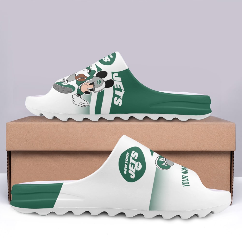 New York Jets Personalized Yeezy Slippers Shoes SPT061