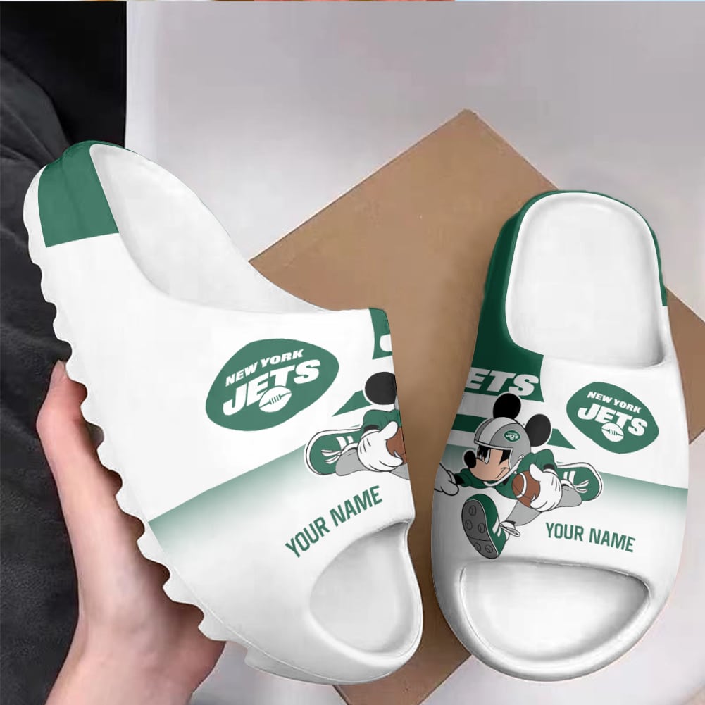 New York Jets Personalized Yeezy Slippers Shoes SPT061