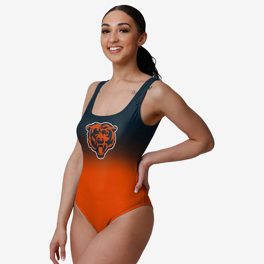 Chicago Bears Women Gametime Gradient Summer One Piece Bathing Suit AZBTOPBS000007