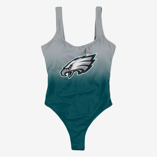 Philadelphia Eagles Women Gametime Gradient Summer One Piece Bathing Suit AZBTOPBS000003