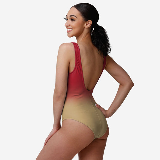 San Francisco 49ers Women Gametime Gradient Summer One Piece Bathing Suit AZBTOPBS000013