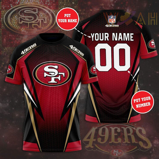 San Francisco 49ers Personalized 3D T-shirt BG400